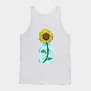 Sunflower in a Mason Jar Tank Top